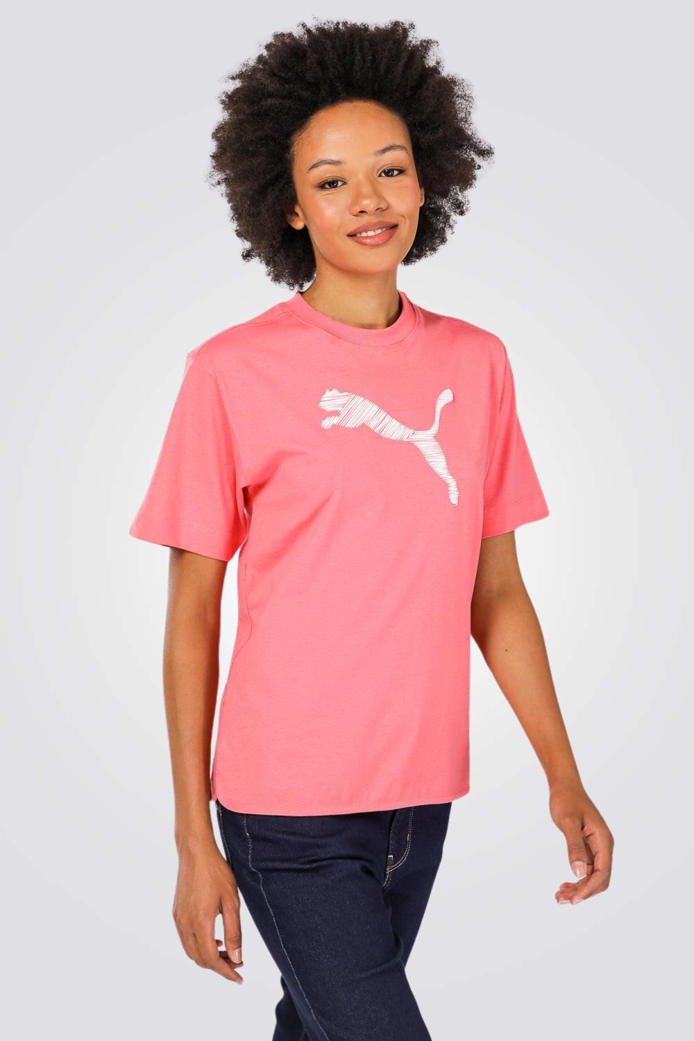 טישירט לנשים HER TEE בצבע ורוד