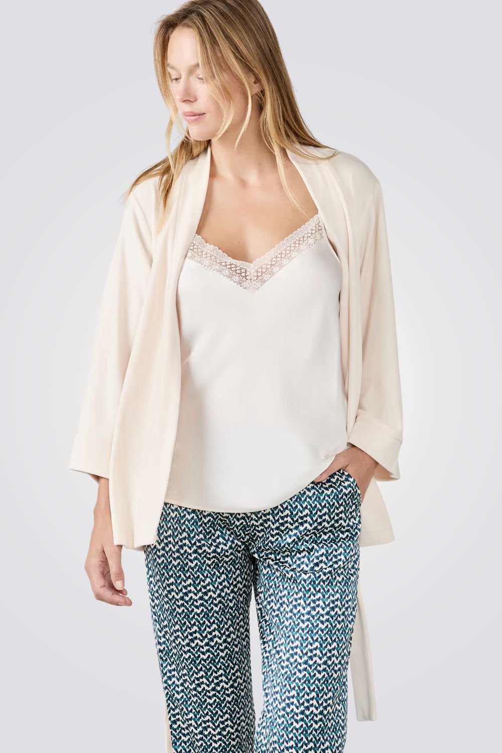 פיג'מת סאטן 3 חלקים NORIE לנשים | איתם