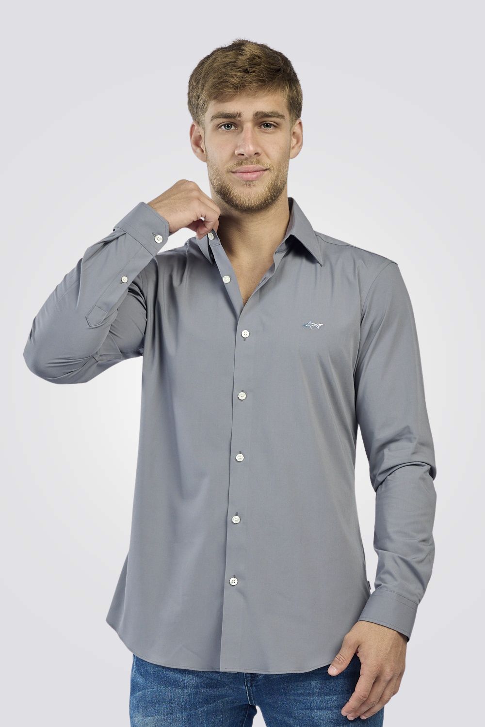 חולצה מכופתרת Slim fit לגברים | GREG NORMAN