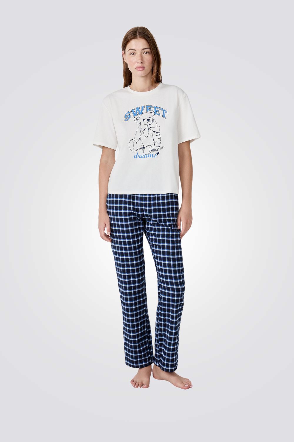 סט פיג'מה שלושה חלקים בהדפס דובי | איתם