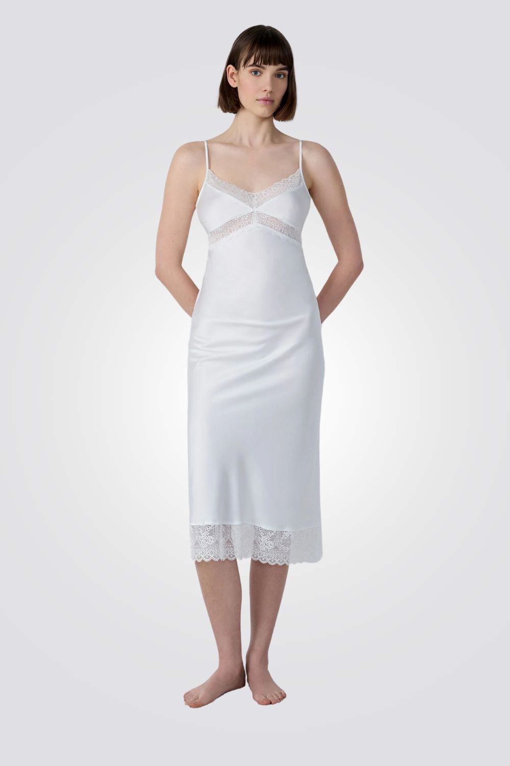 שמלת לילה סאטן RENCONTRE לנשים