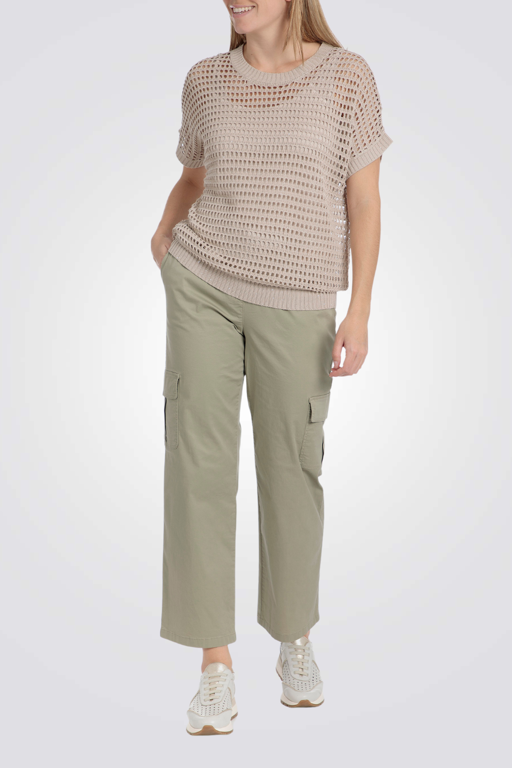 סריג קצר בצבע חול