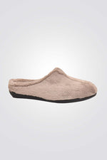 נעלי בית פרווה לנשים בצבע בז'