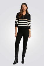 מכנסי ג'ינס סקיני לנשים בצבע שחור | מורגן 