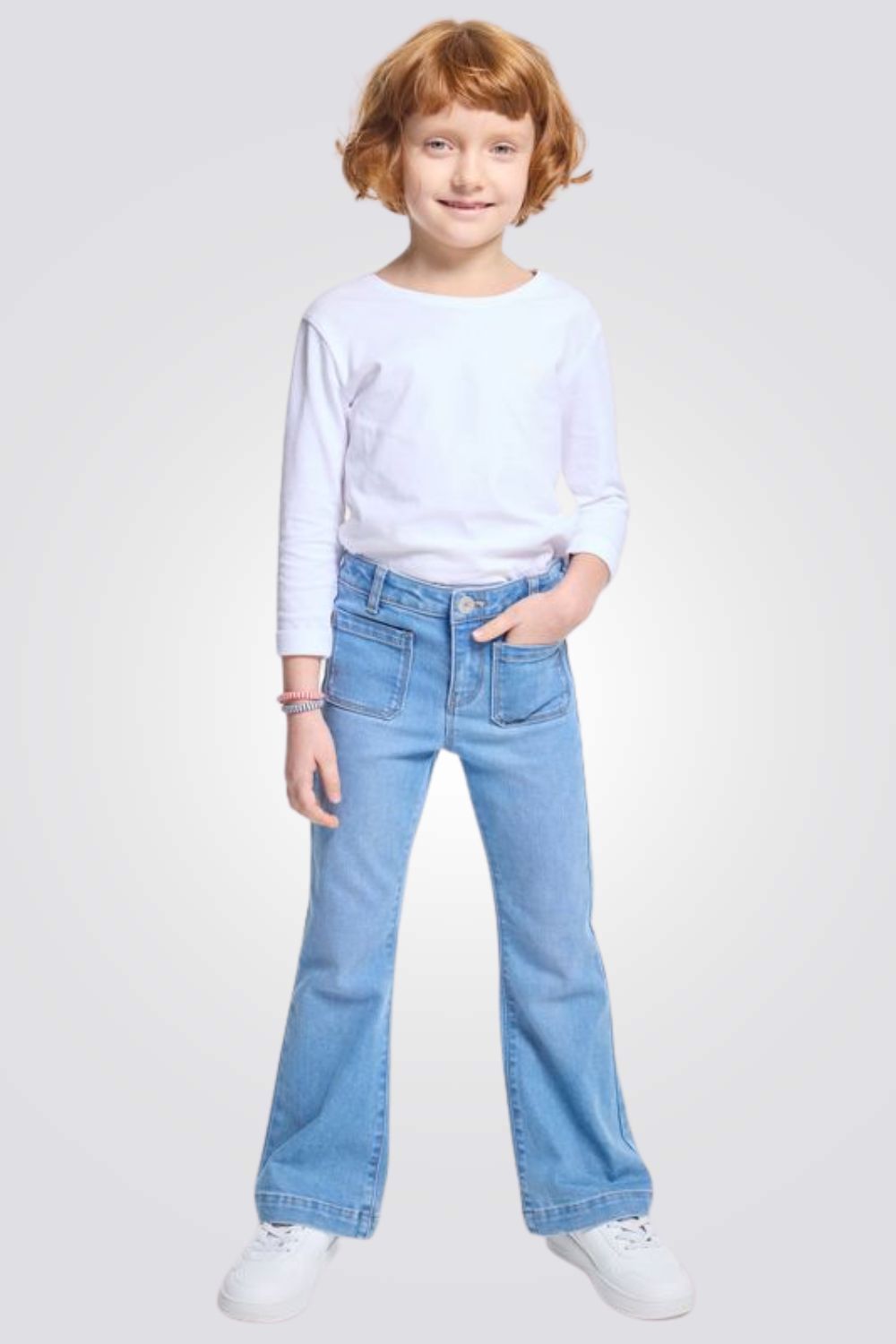 ג'ינס לילדות בצבע כחול