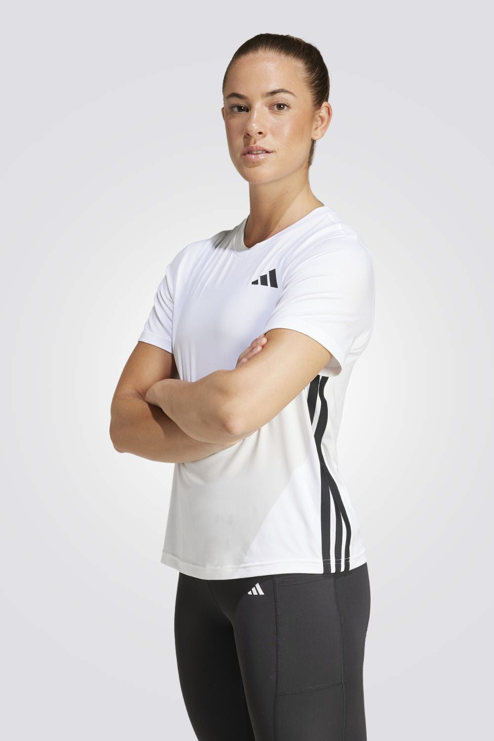 חולצת ספורט Stripes Workout Tee 3 לנשים 