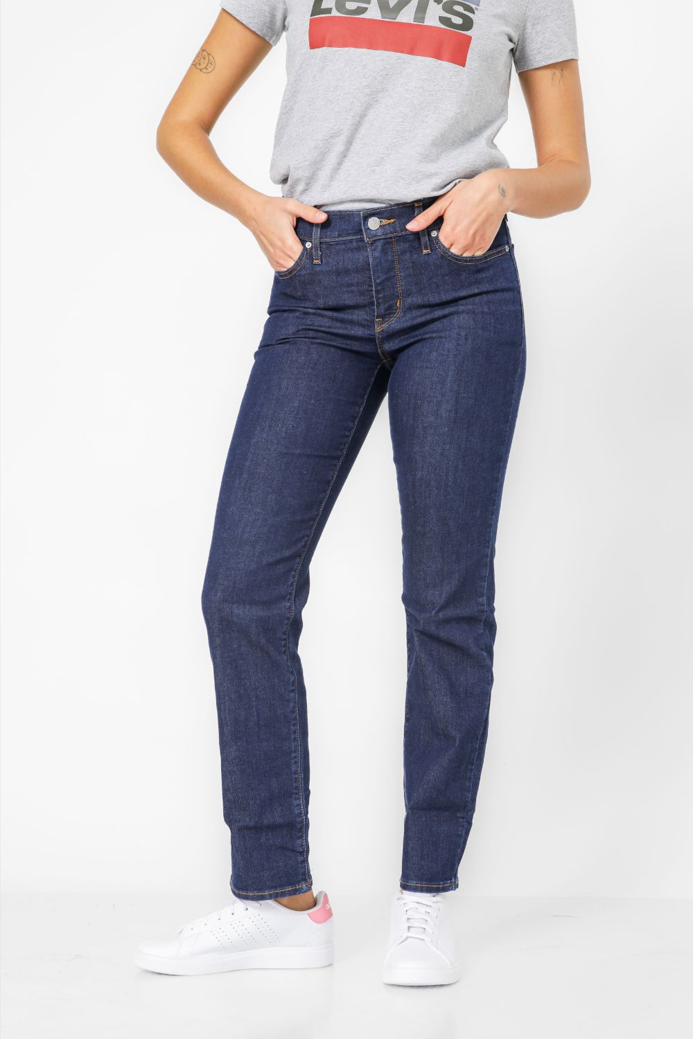 מכנסי ג'ינס 314 Shaping Straight בצבע כחול כהה