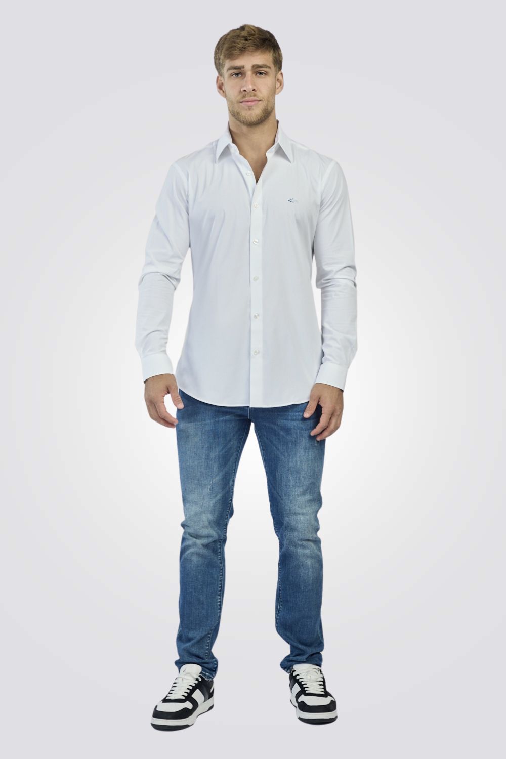 חולצה מכופתרת Slim fit לגברים | GREG NORMAN