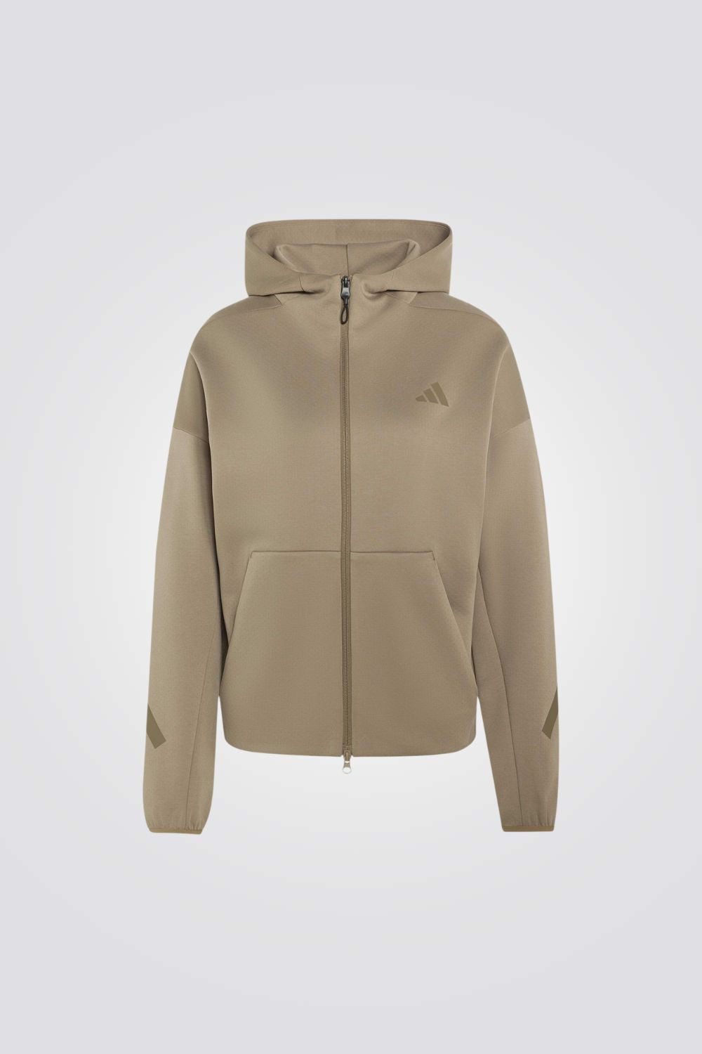 קפוצ'ון ADIDAS Z.N.E עם רוכסן בצבע חאקי לנשים | אדידס   