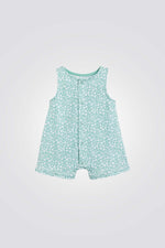 אוברול קצר לתינוקות עם הדפס פרחוני