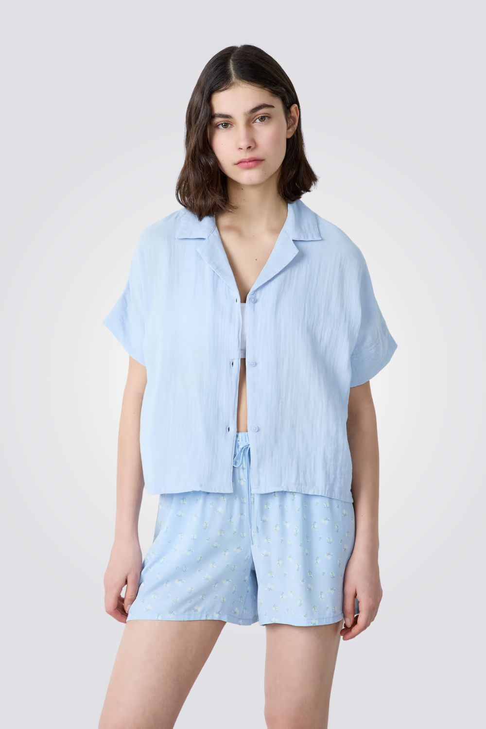 חולצת פיג'מה מכופתרת מכותנה VENICIA לנשים