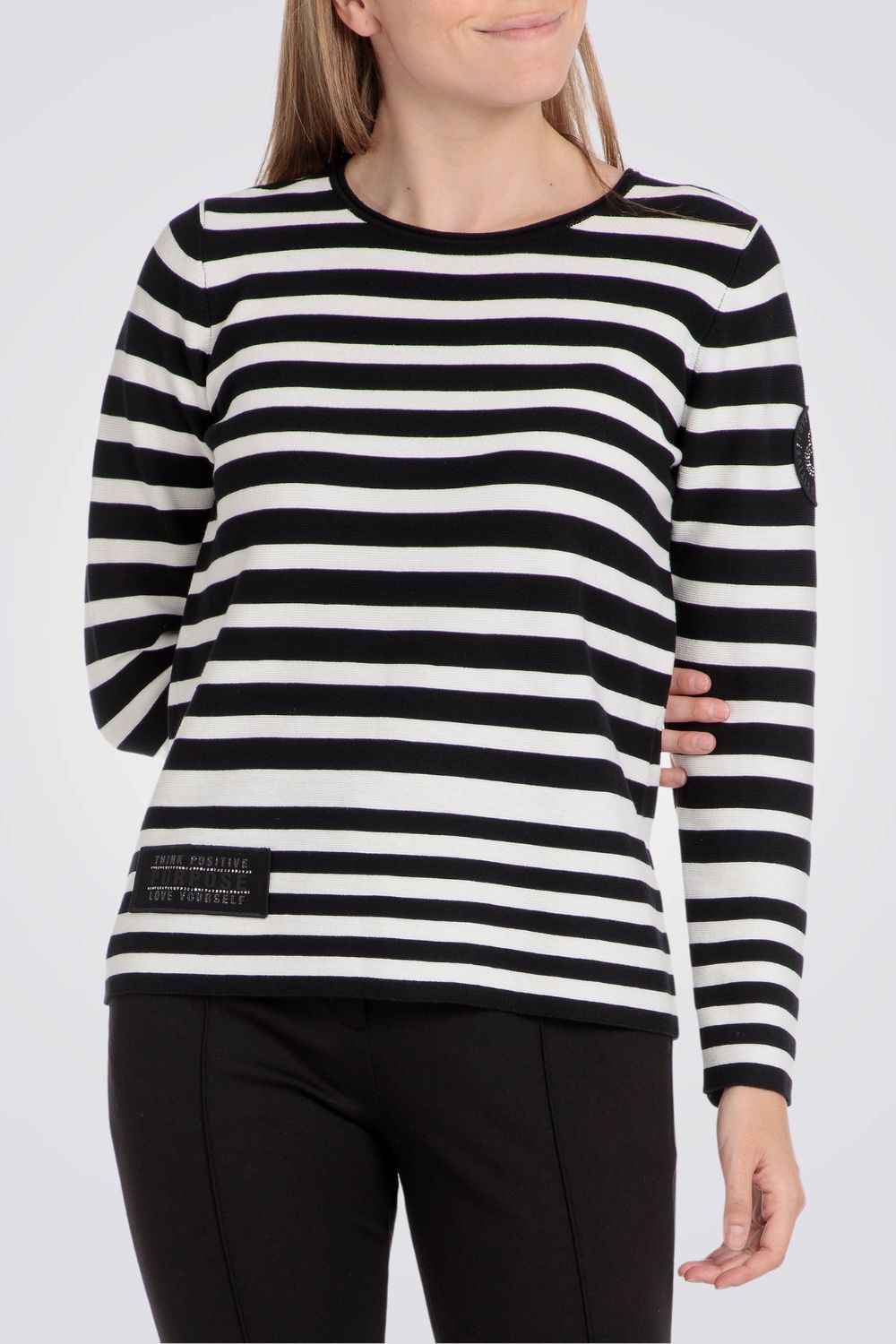 סריג פסים שרוולים ארוכים