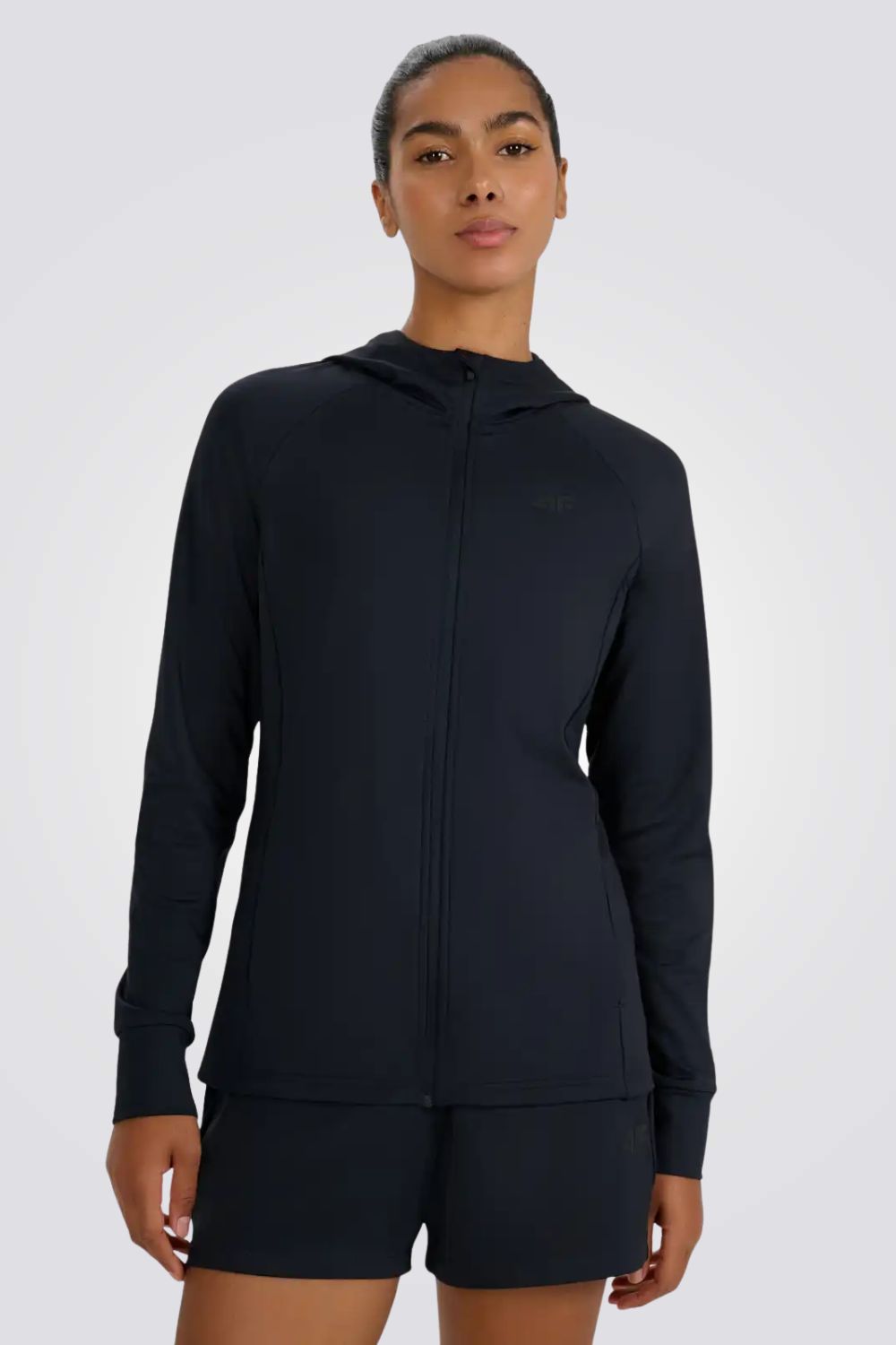 סווטשירט ספורט עם רוכסן לנשים | 4F