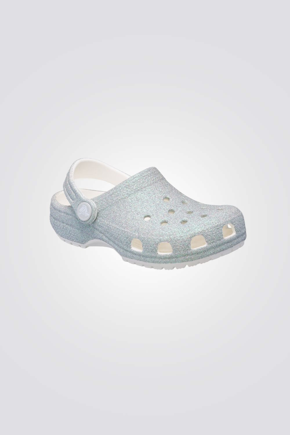 כפכפי נצנצים לבנות Classic Iridescent Glitter Clog K | קרוקס