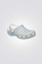 כפכפי נצנצים לבנות Classic Iridescent Glitter Clog K | קרוקס