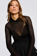 חולצה שקפקפה עם שרוולים ארוכים לנשים | מורגן 