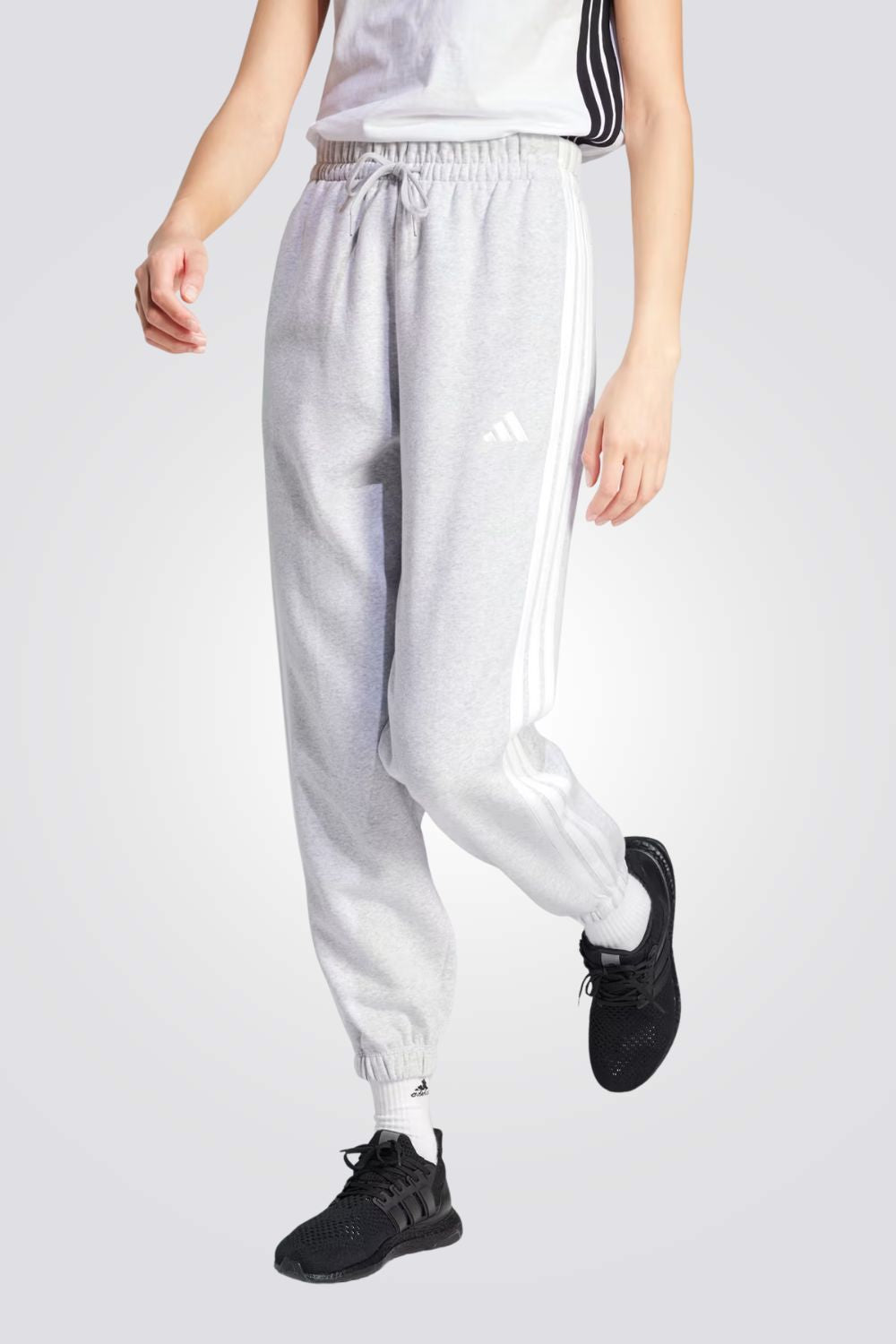 מכנסי טרנינג לנשים בצבע אפור