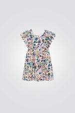 שמלה לילדות עם הדפס פרחוני 