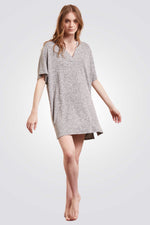 כותונת לילה CLOVIS בצבע אפור