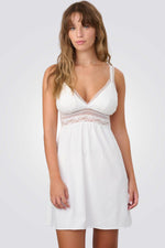 כותונת בשילוב תחרה עם קאפ נשלף IVORY לנשים