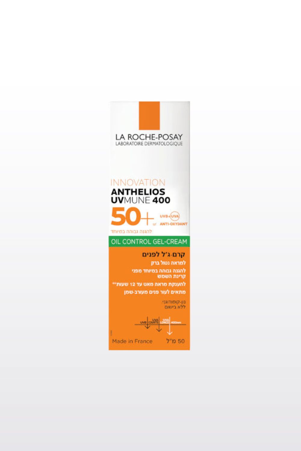 קרם פנים במרקם ג'ל עם הגנה 50SPF | לה רוש פוזה 