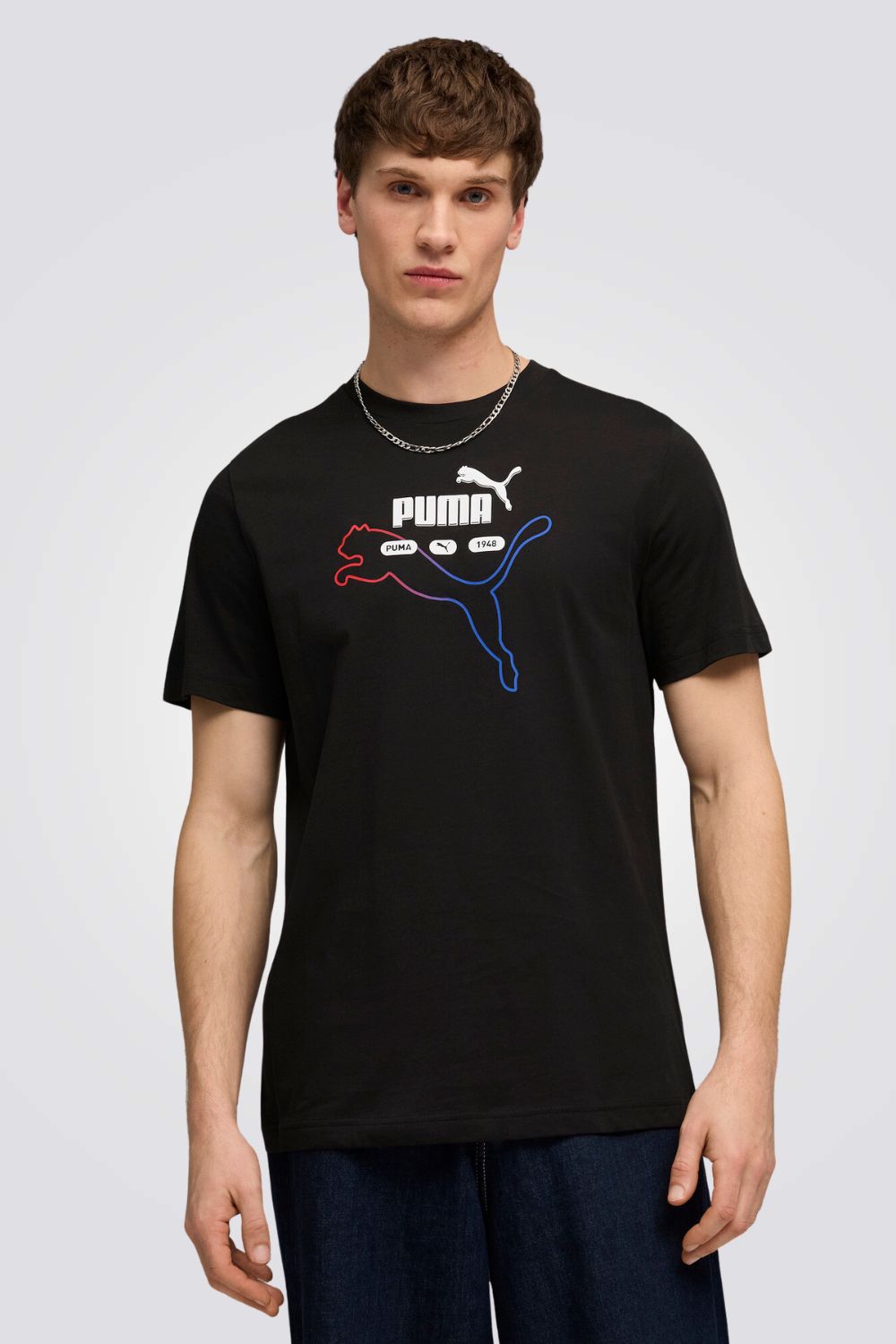 טישירט ממותגת קצרה לגברים | פומה