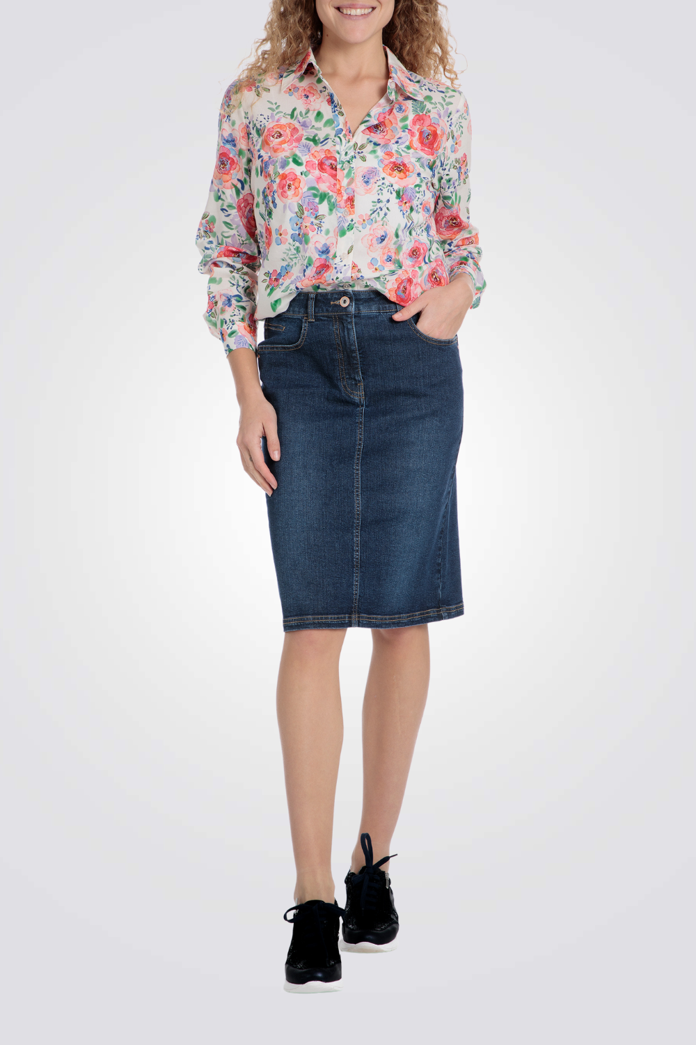 חולצה ארוכה פרחונית