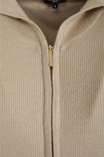 ג'קט ריב סרוג עם קפוצ'ון | קנת קול