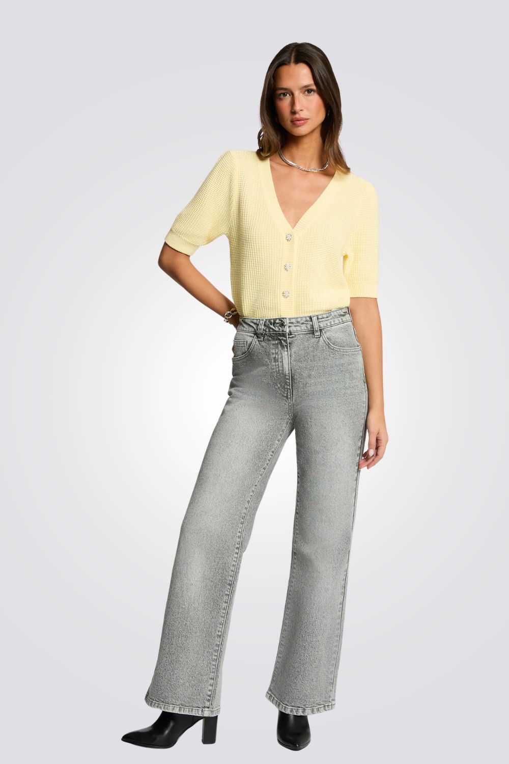 קרדיגן עם שרוולים קצרים | מורגן