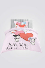 סט מצעים מיטת יחיד לילדים 90/200 ס"מ HELLO KITTY FREINDS | רד צ'ילי