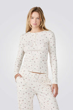 חולצת פיג'מה עם הדפס FISLA לנשים | איתם
