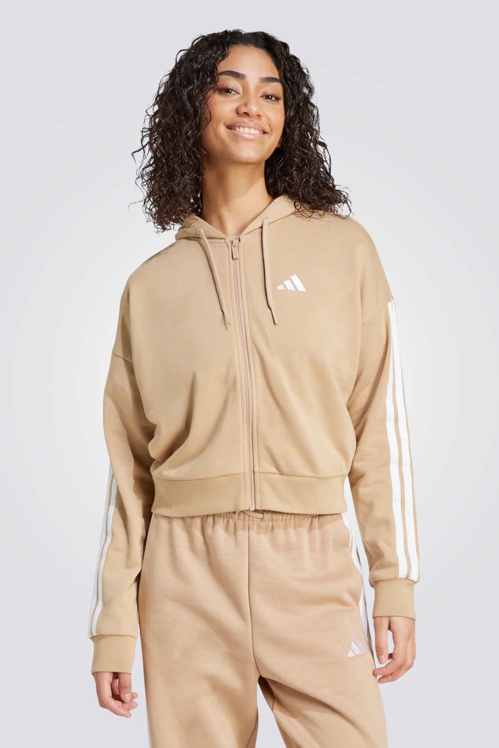 קפוצ'ון לנשים בצבע חום בהיר