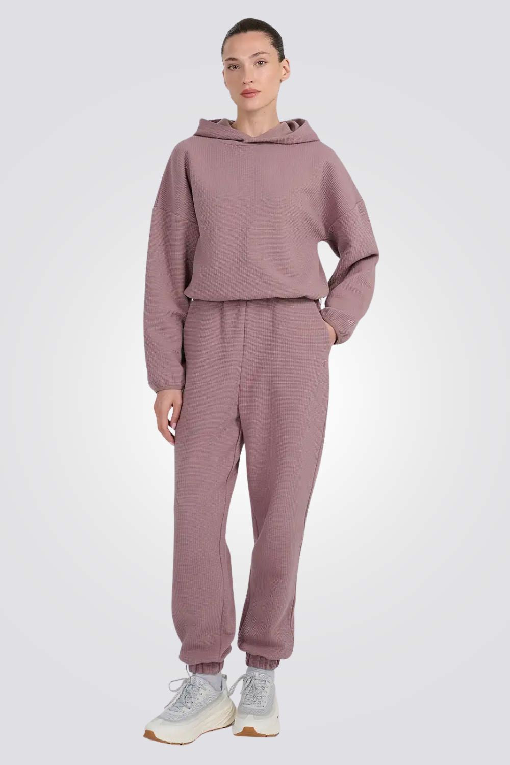 מכנסיים ארוכים Waffle-Knit Sweatpants לנשים | 4F 