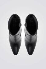 מגפונים דמוי עור לנשים בצבע שחור