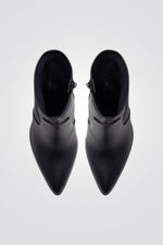 מגפונים עם עקב בלוק בצבע שחור