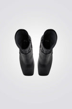 מגפונים עם עקב לנשים  בצבע שחור