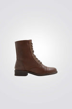 מגפיים דמוי עור לנשים בצבע חום