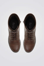 מגפיים דמוי עור לנשים בצבע חום