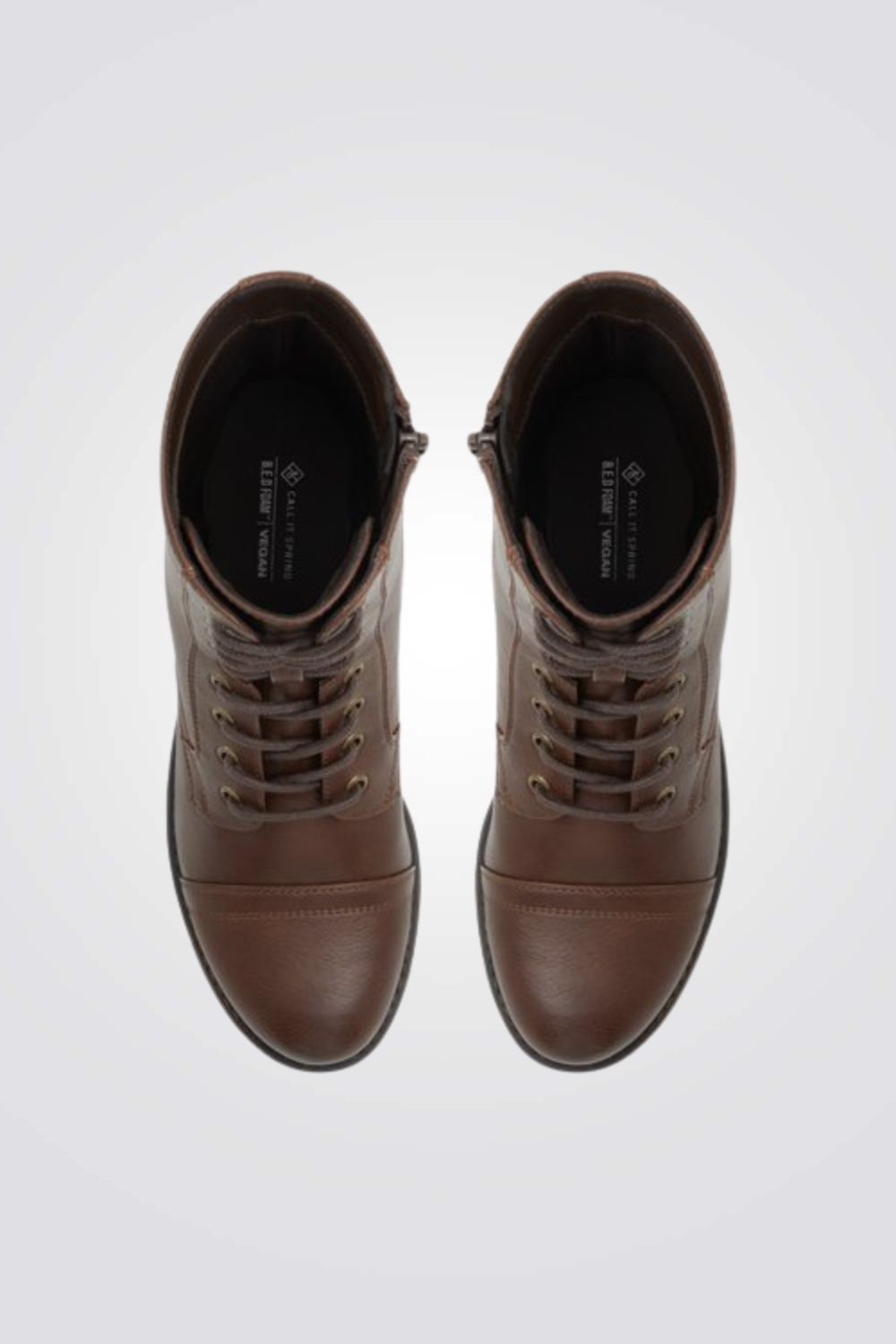 מגפיים דמוי עור לנשים בצבע חום