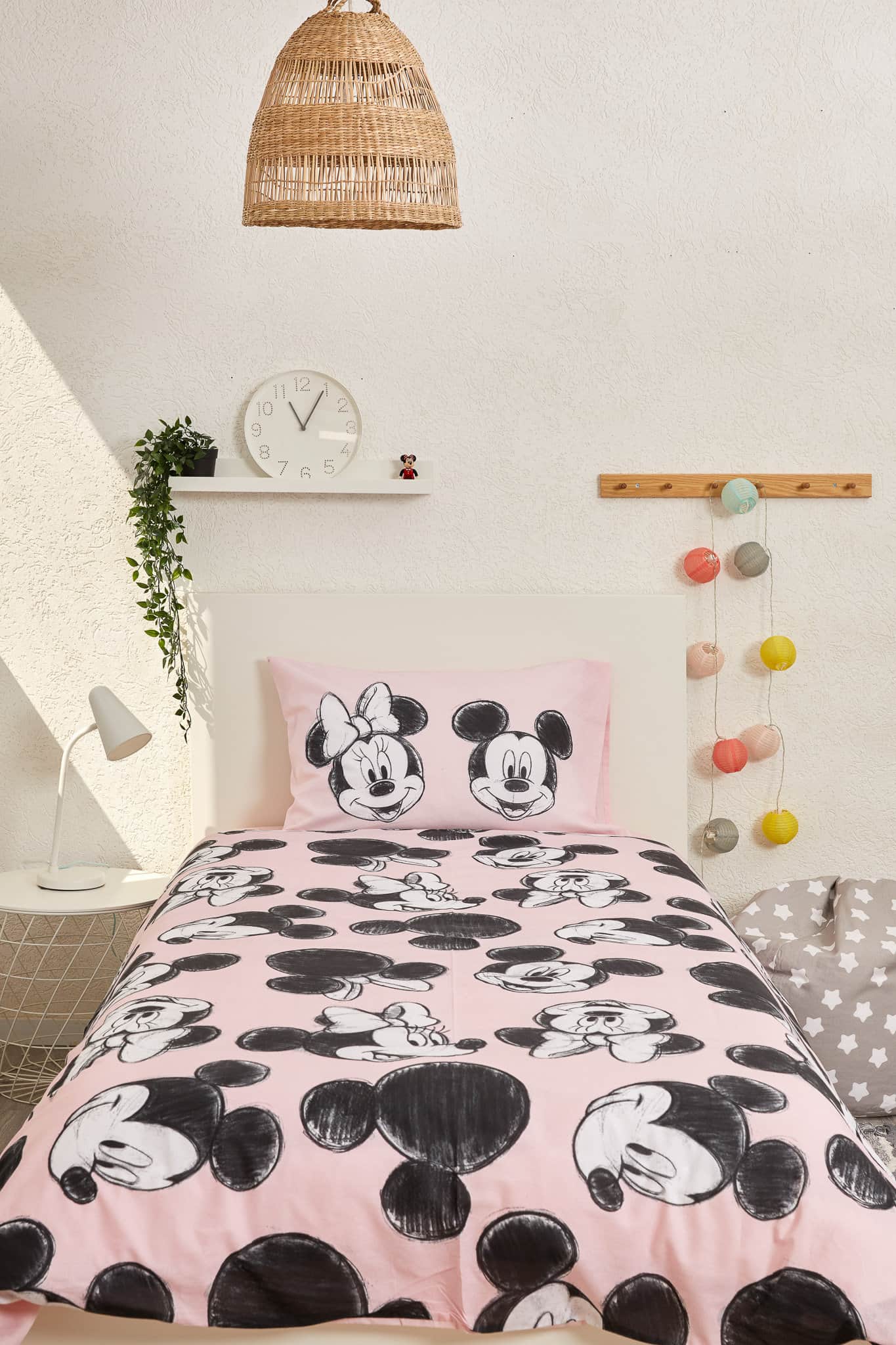 סט מצעים יחיד MINNIE ALL AROUND בצבע ורוד
