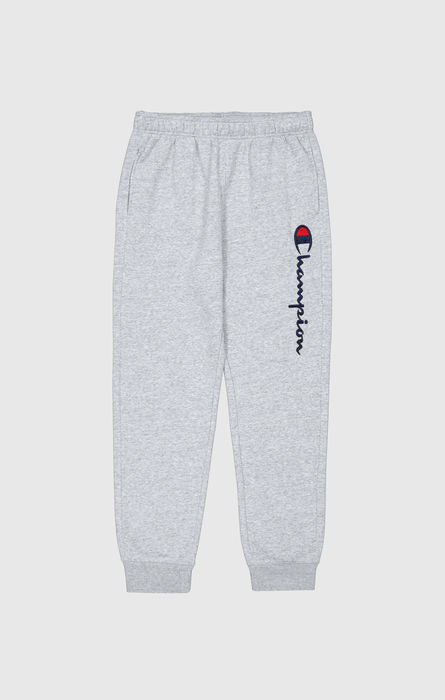 מכנסי טרנינג ארוכים עם לוקו רקום בצבע אפור