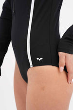 בגד ים שלם לנשים בצבע שחור ולבן - MASHBIR//365