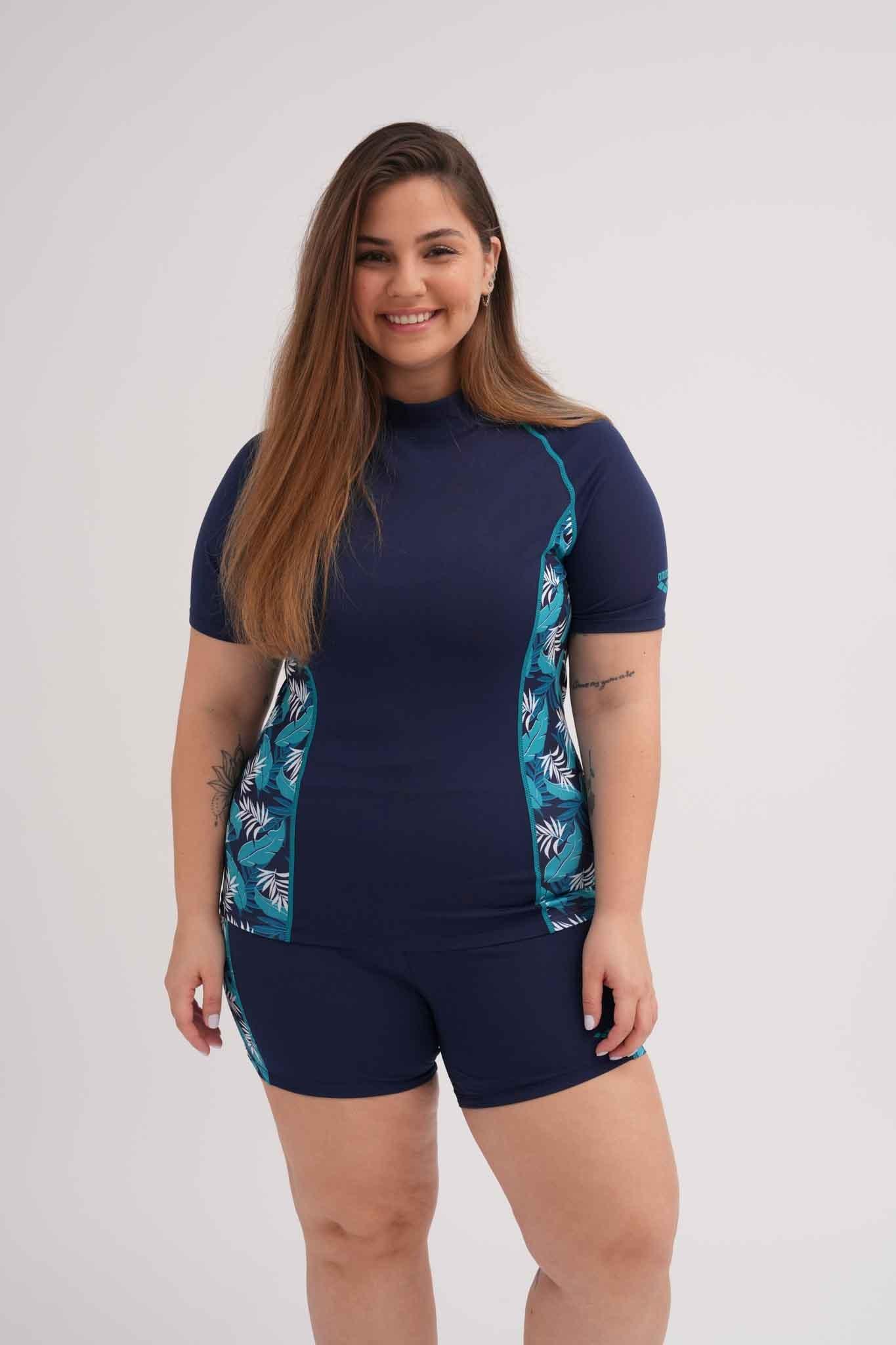 חולצת שחייה לנשים בצבע כחול - MASHBIR//365