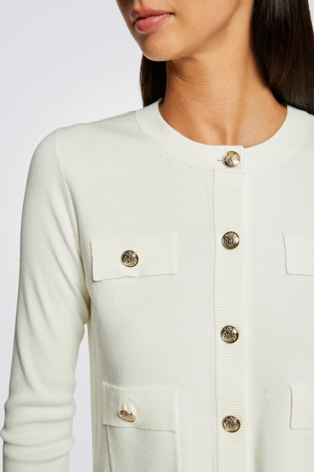 קרדיגן סריג בצבע שמנת 