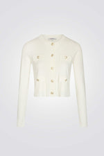 קרדיגן סריג בצבע שמנת 