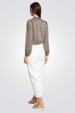 חולצה מכופתרת בהדפס שרשראות