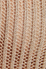 קרדיגן קרושה בצבע חום בהיר