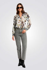 חולצה מכופתרת עם הדפס