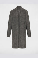 קרדיגן ארוך בצבע אפור