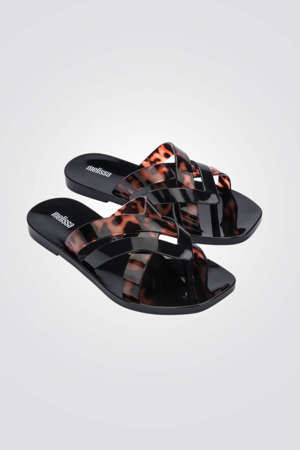 כפכפי אצבע LANA בצבע שחור/מנומר